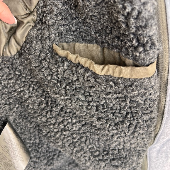 Men's Levi's Sherpa Lined Hooded Trucker Jacket, Olive, Small (D17) - Picture 6 of 8